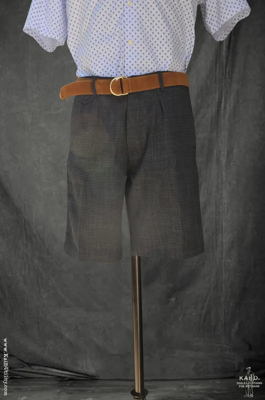 Mini Houndstooth Bermuda Shorts - 32