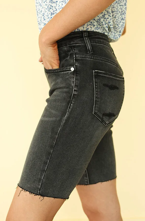 Now and Then Black Bermuda Shorts - FINAL FEW