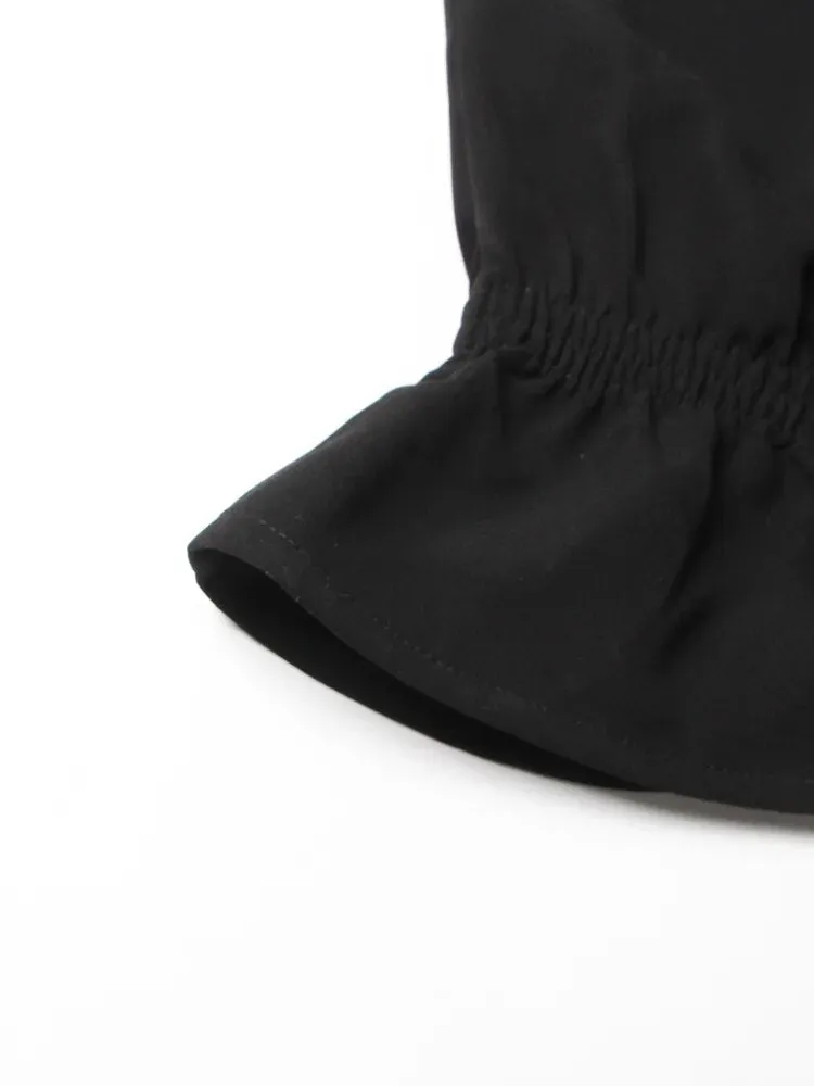 Off Shoulder Tank Tops For Women Halter Sleeveless Folds Summer Minimalist Vest Female Fashion Style Clothing
