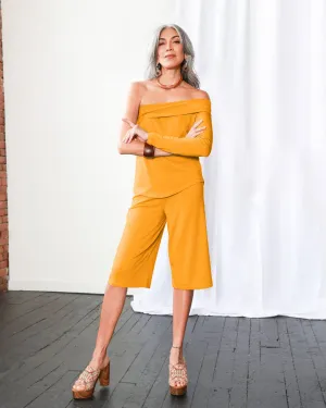 One Sleeve Top   Bermuda Shorts Outfit
