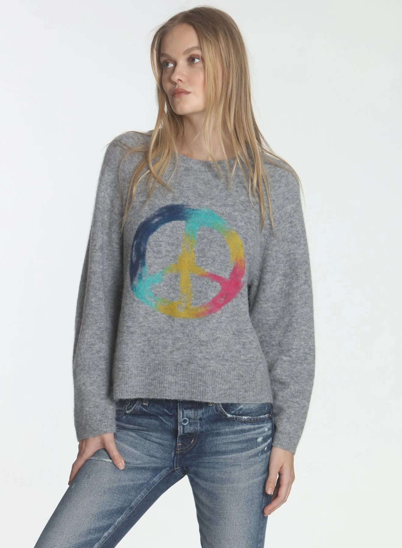Peace Cozy Crew - Grey