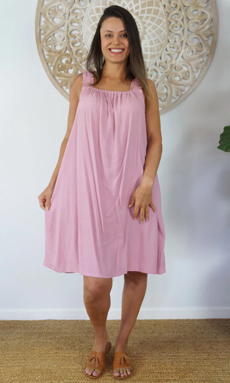 Rayon Dress Sunrise Plain, More Colours