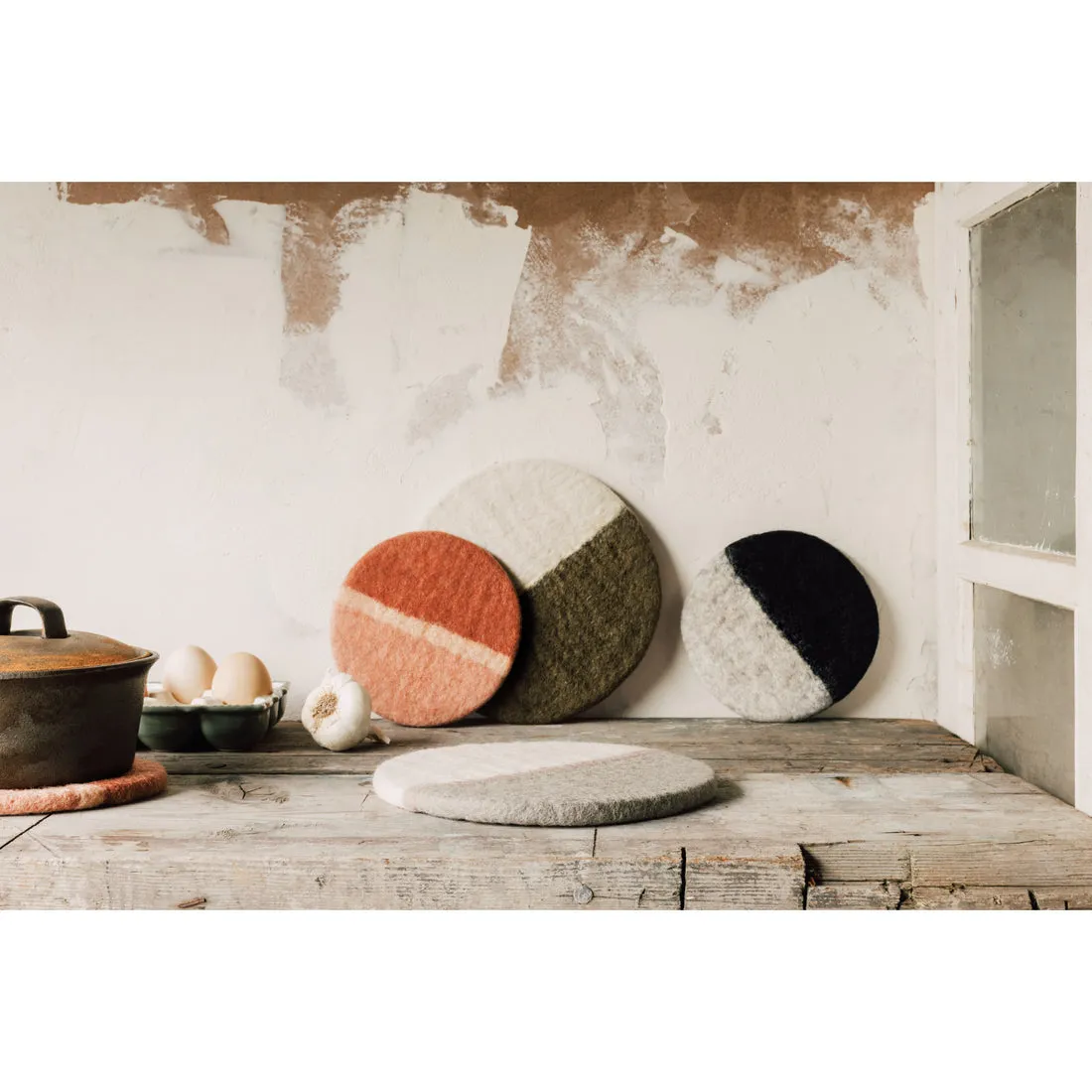 Sienna Felted Wool Trivet by Danica