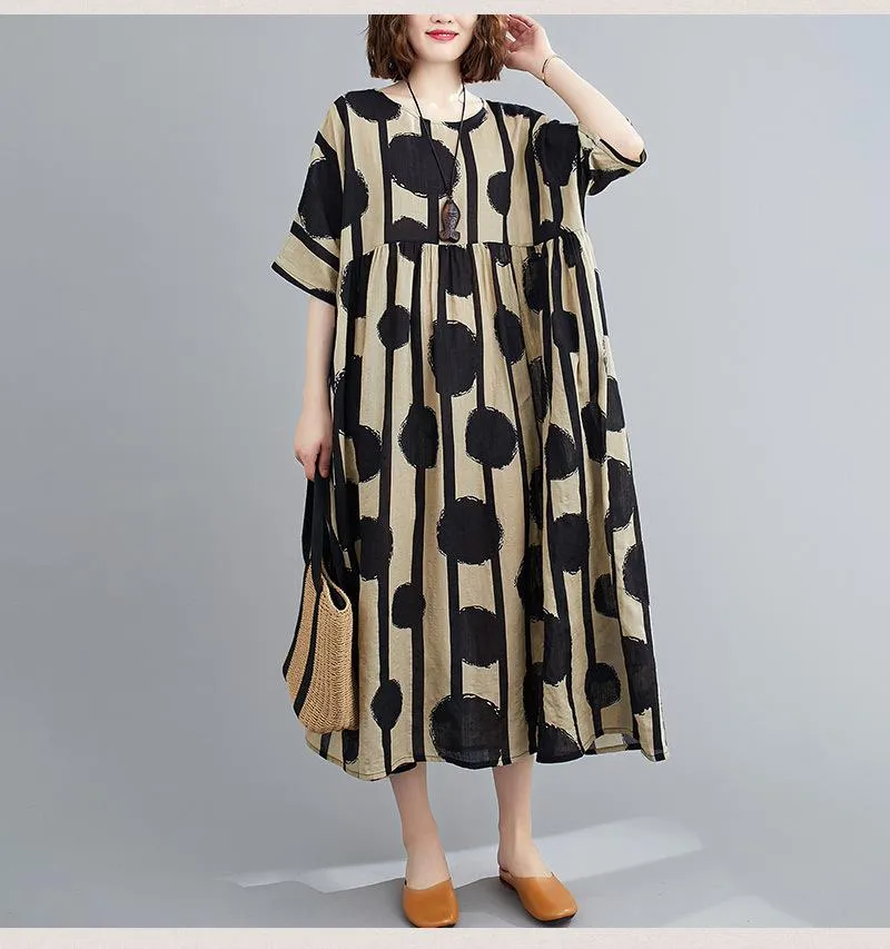 Summer Plus Sizes Floral Print Cozy Dresses