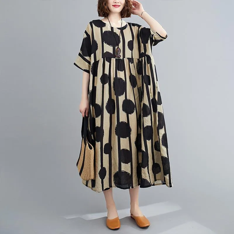 Summer Plus Sizes Floral Print Cozy Dresses