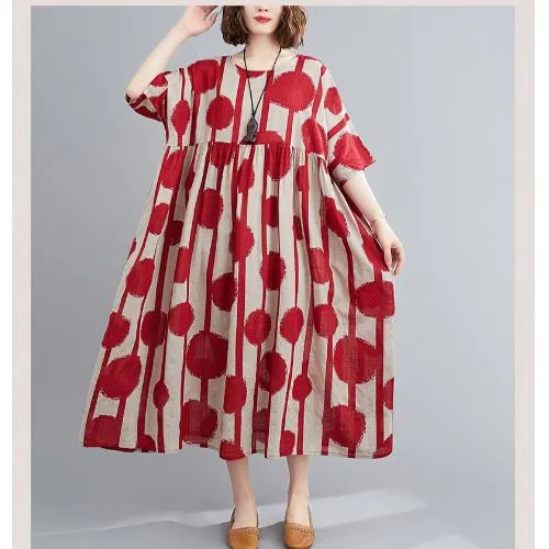 Summer Plus Sizes Floral Print Cozy Dresses