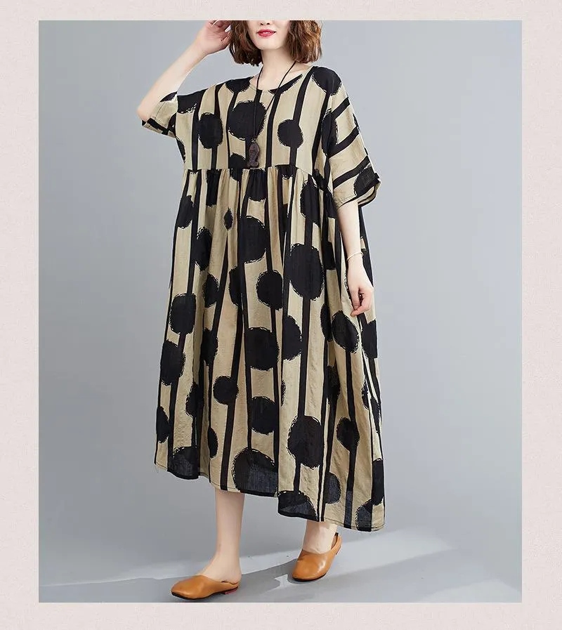 Summer Plus Sizes Floral Print Cozy Dresses