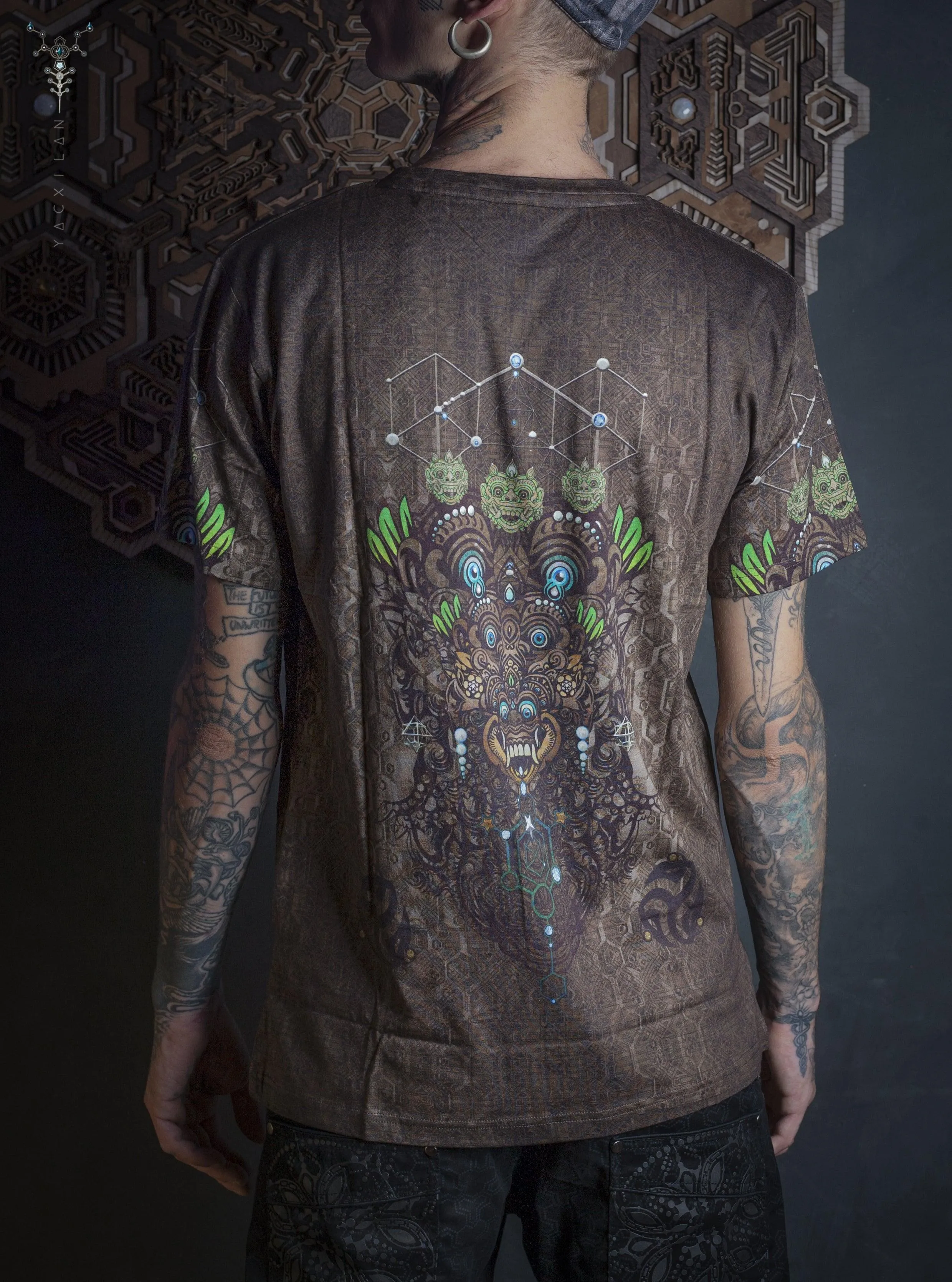 T-Shirt Men / Cotton Bamboo All over Digital Print - BHAIRAV HEX
