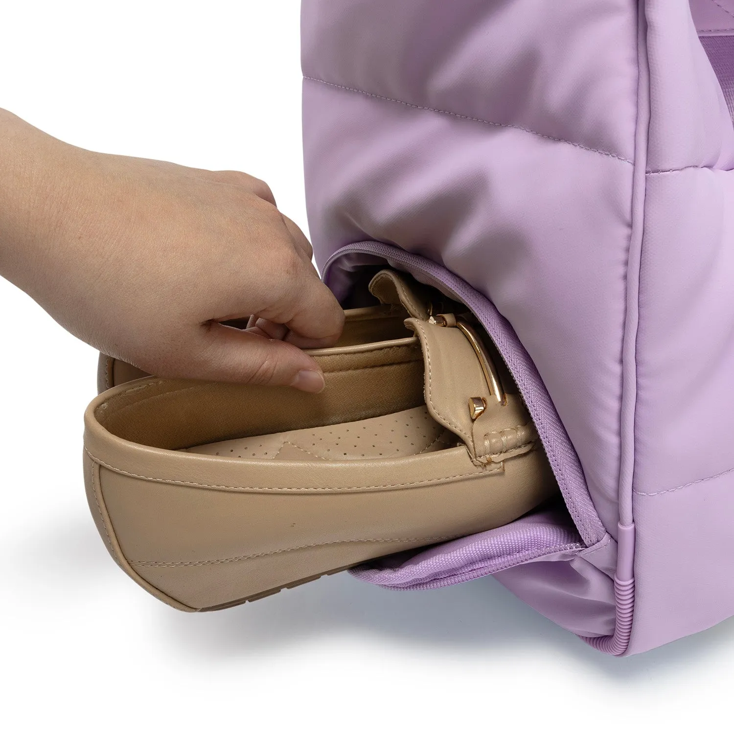 The Puffer Duffel Bag - Lavender