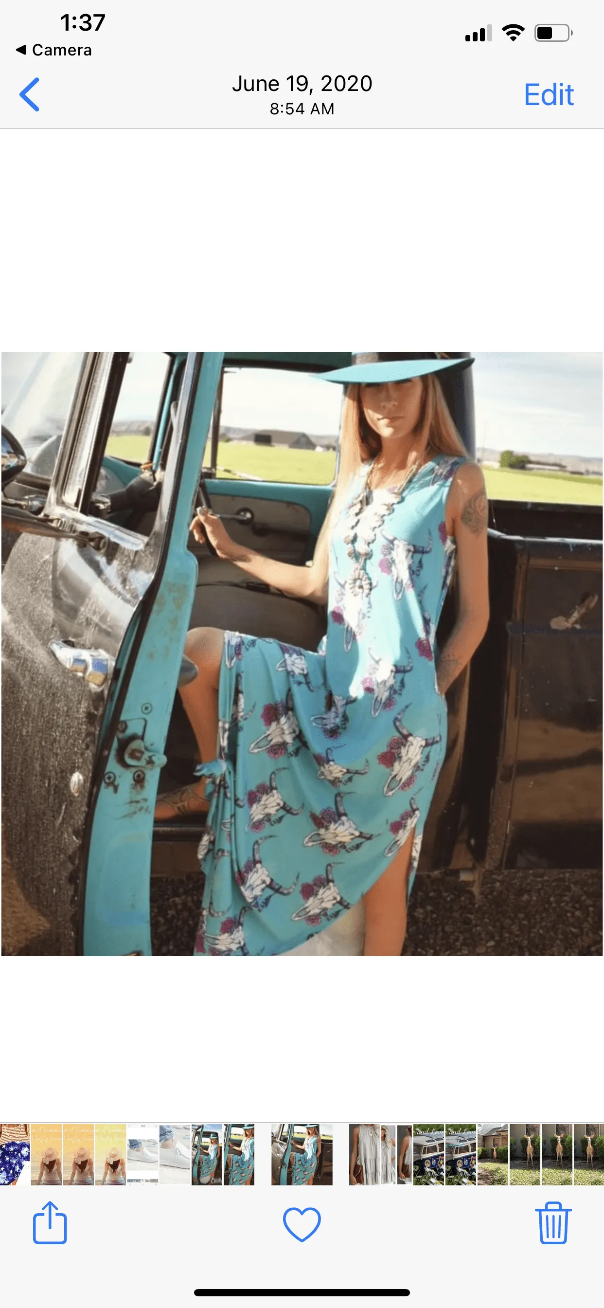Turquoise Bull Skull Tank Maxi