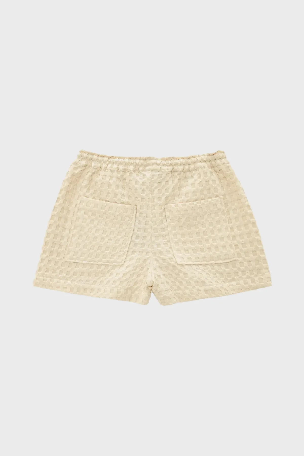 Waffle Shorts in Ecru Drizzle