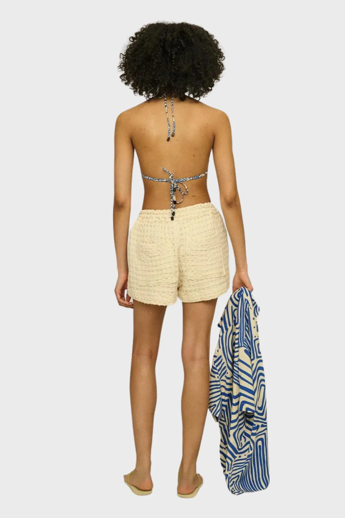 Waffle Shorts in Ecru Drizzle