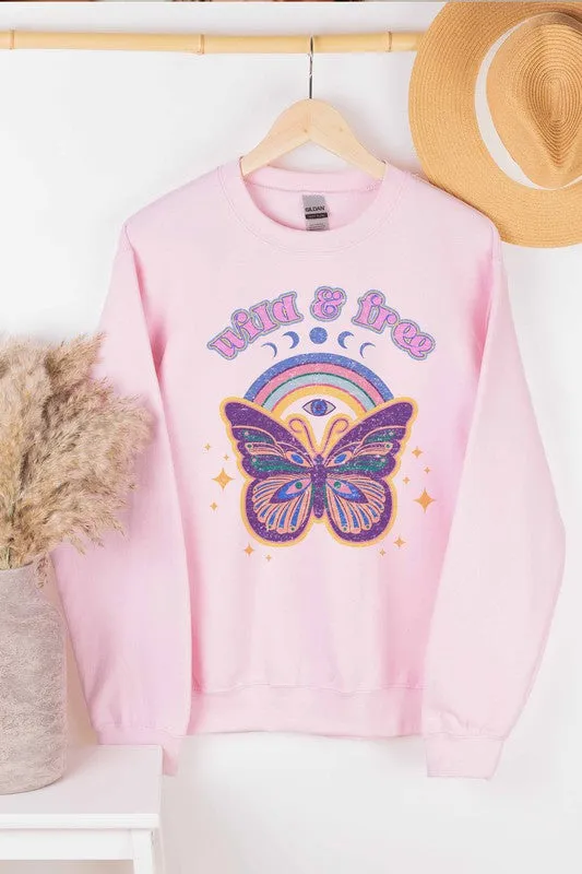 WILD AND FREE GRAPHIC SWEATSHIRT PLUS SIZE