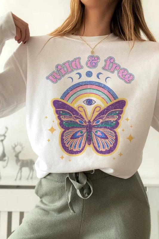 WILD AND FREE GRAPHIC SWEATSHIRT PLUS SIZE