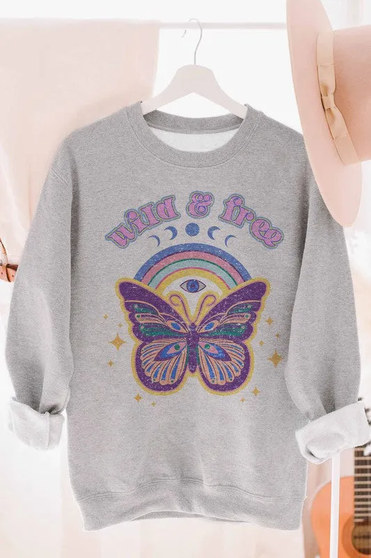 WILD AND FREE GRAPHIC SWEATSHIRT PLUS SIZE
