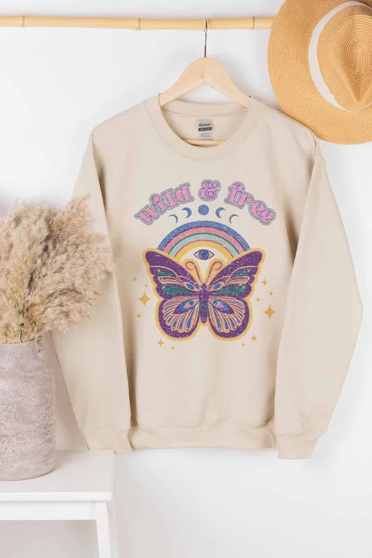 WILD AND FREE GRAPHIC SWEATSHIRT PLUS SIZE