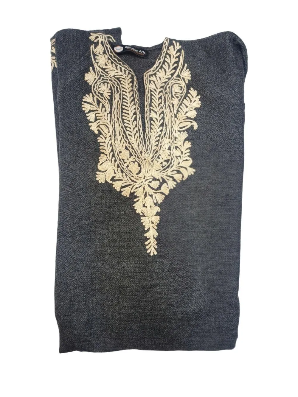 Women Yak Wool Faran | L Dark Grey | V Neck