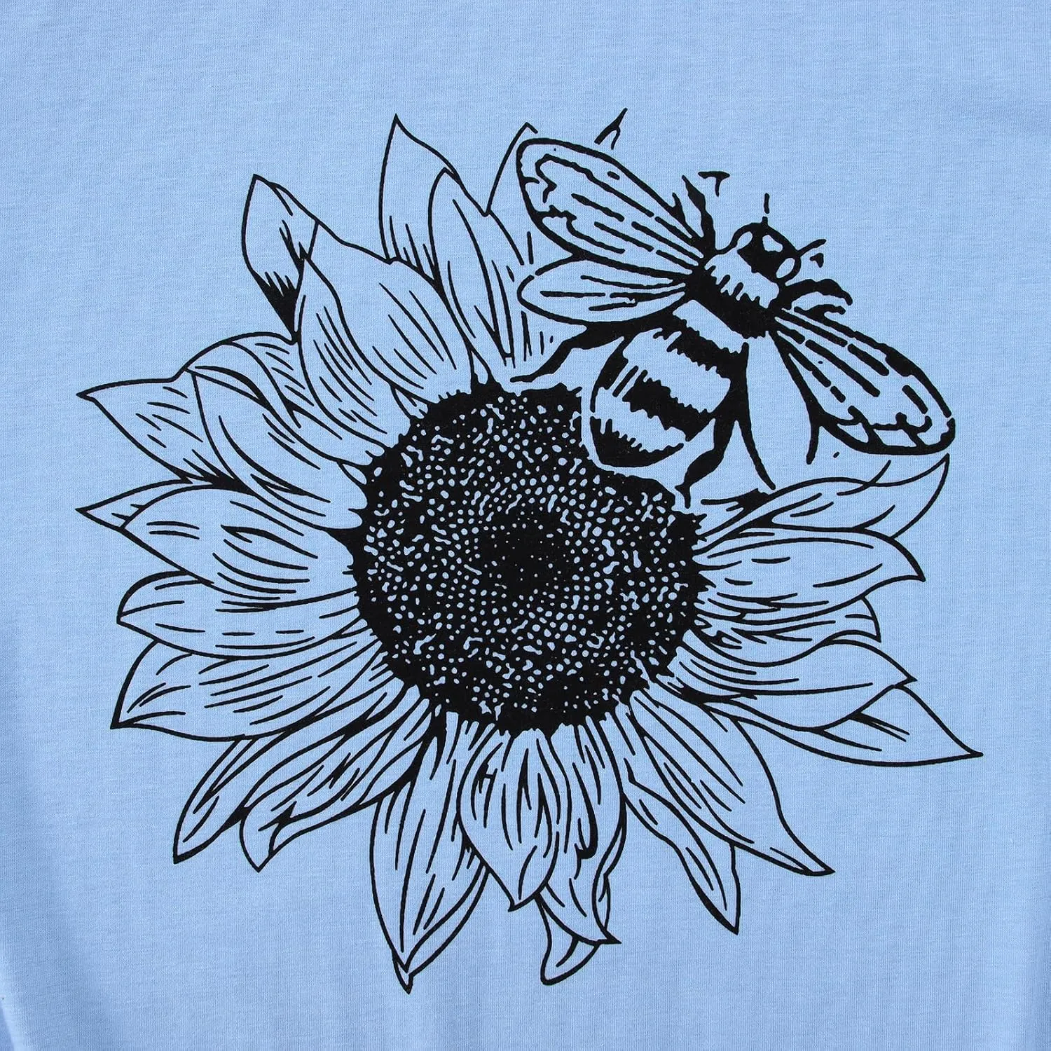 Women's Summer Sunflower T Shirt Cute Flower Graphic Loose Tees Crew Neck Short Sleeve Casual Tops