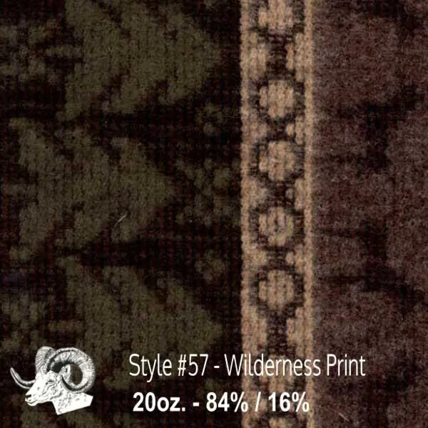 Wool Fabric By The Yard - 57 - Wilderness Print