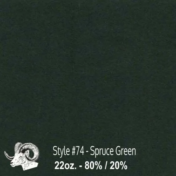 Wool Fabric By The Yard - 74- Spruce Green