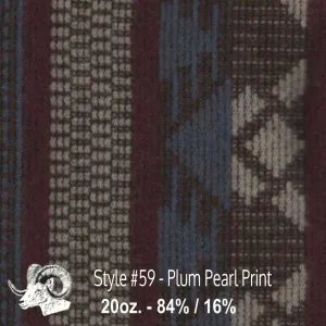 Wool Swatch - 59 - Plum Pearl Print